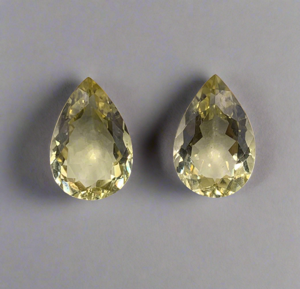 Lemon Quartz Pair