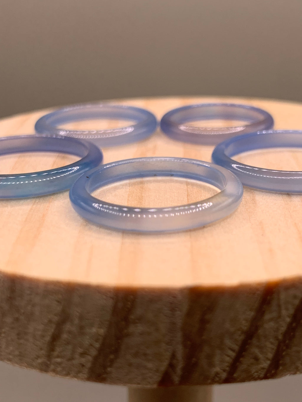 Blue Agate Stone Rings
