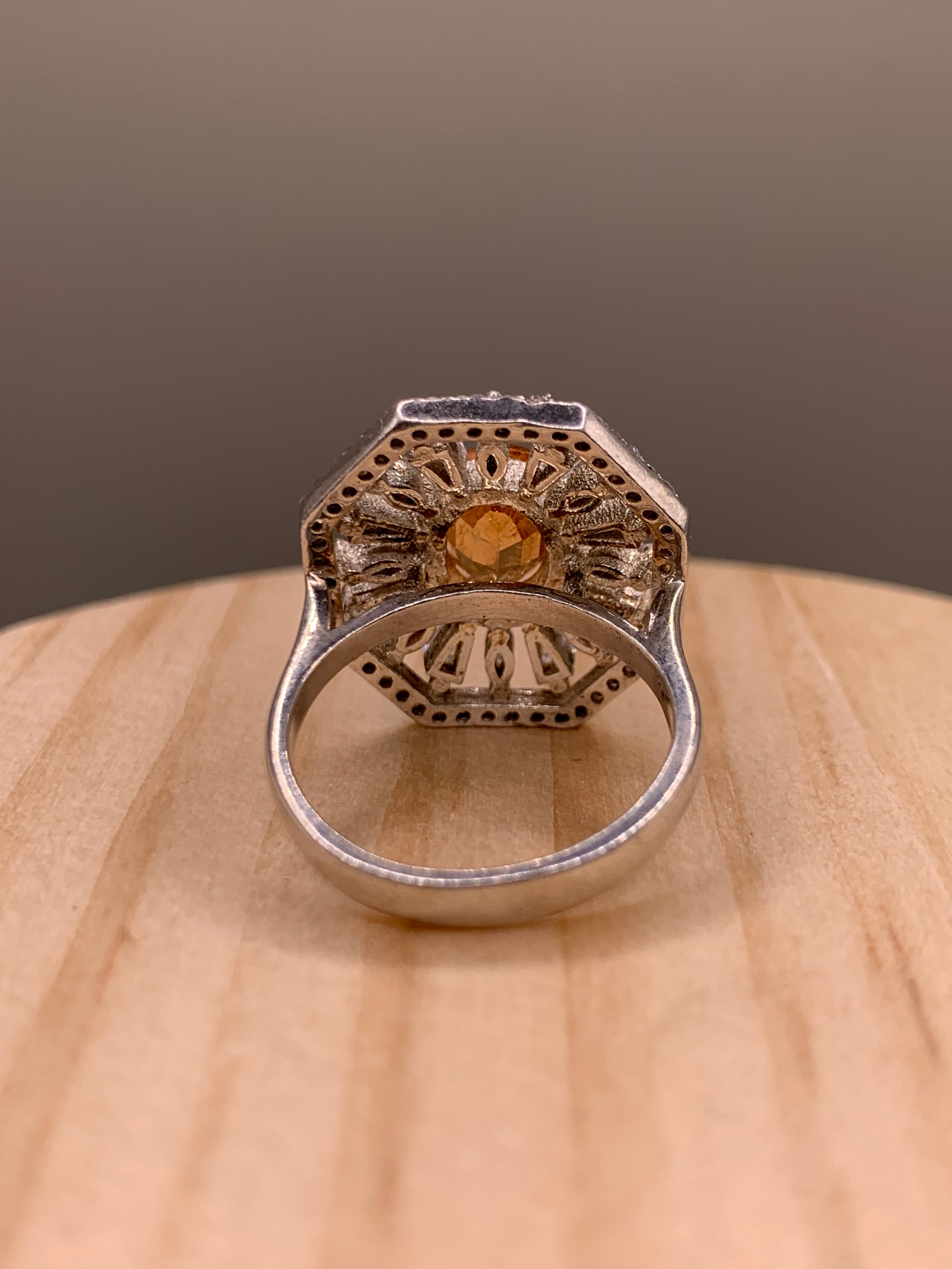 Hessonite Garnet ring