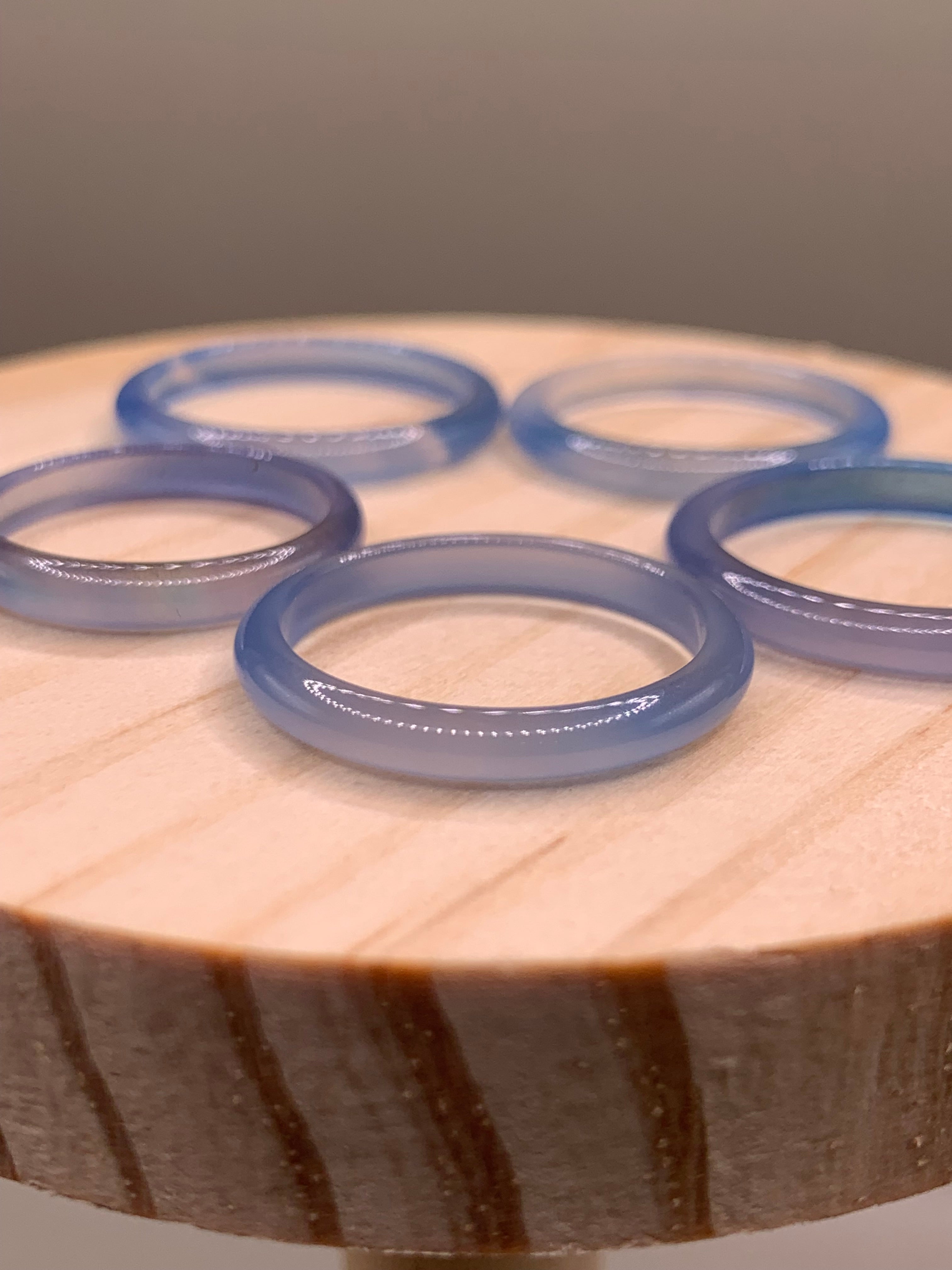 Blue Agate Stone Rings