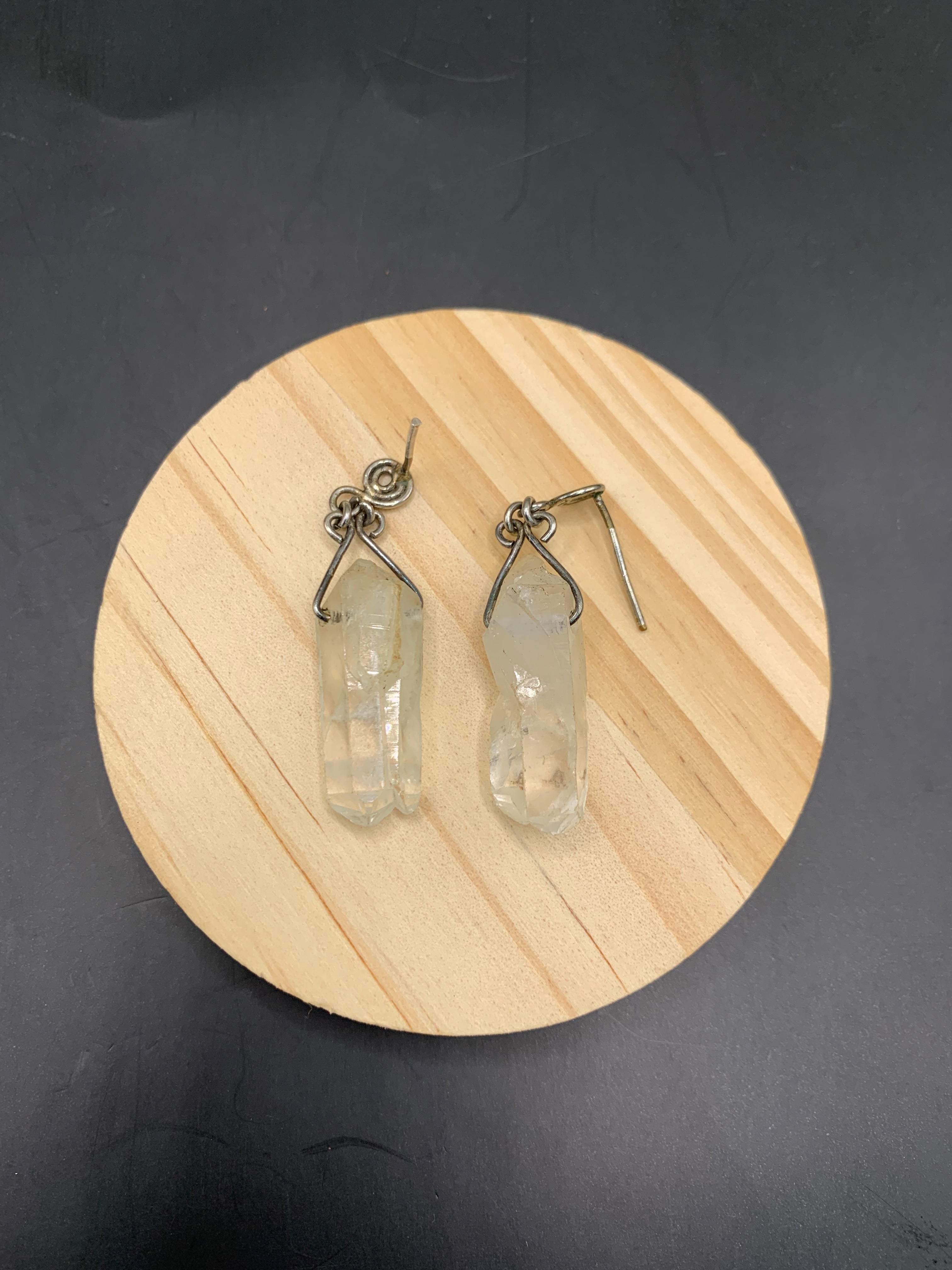 Quartz earrings