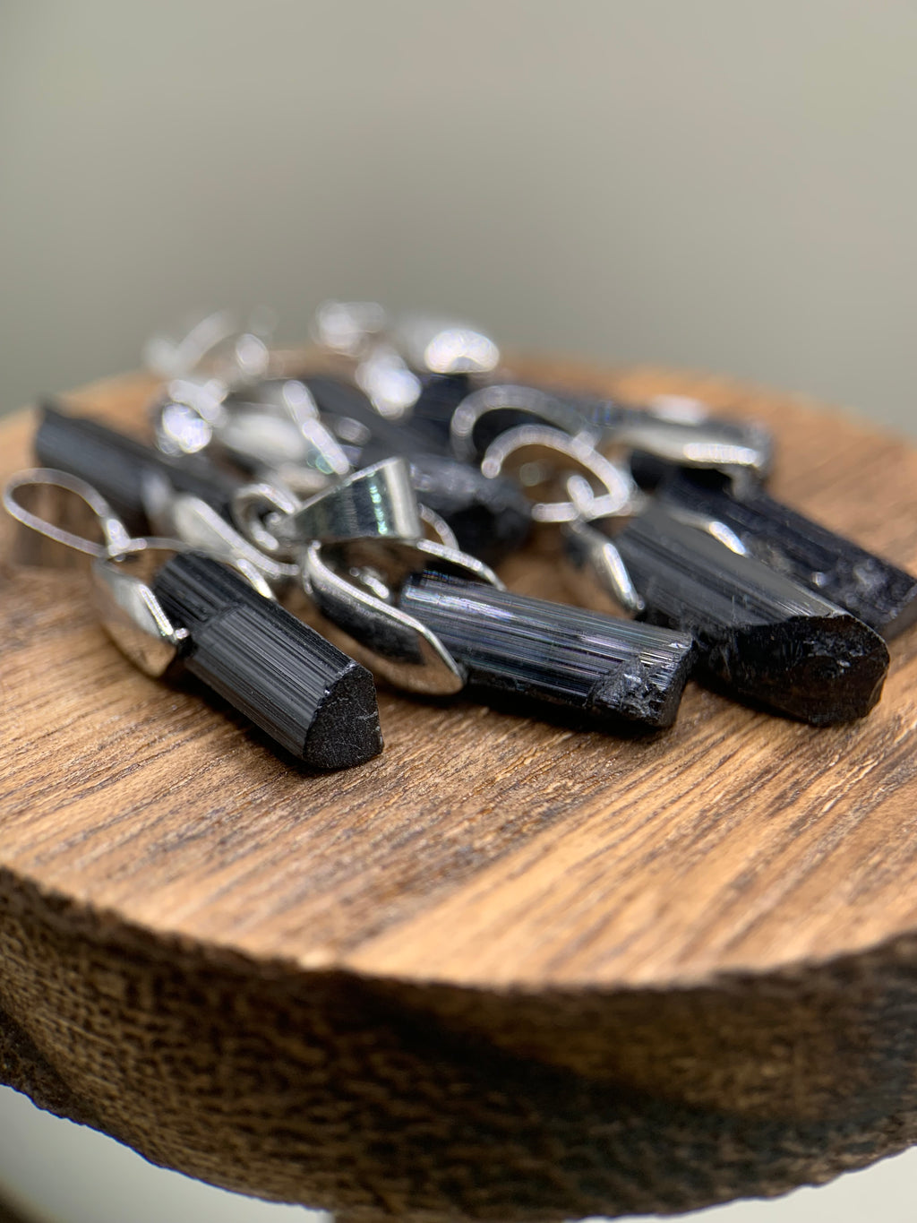 Black tourmaline pendants