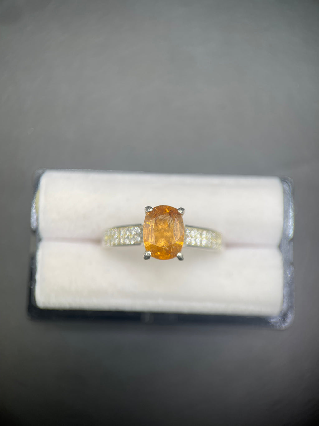 Hessonite Garnet Ring in Silver