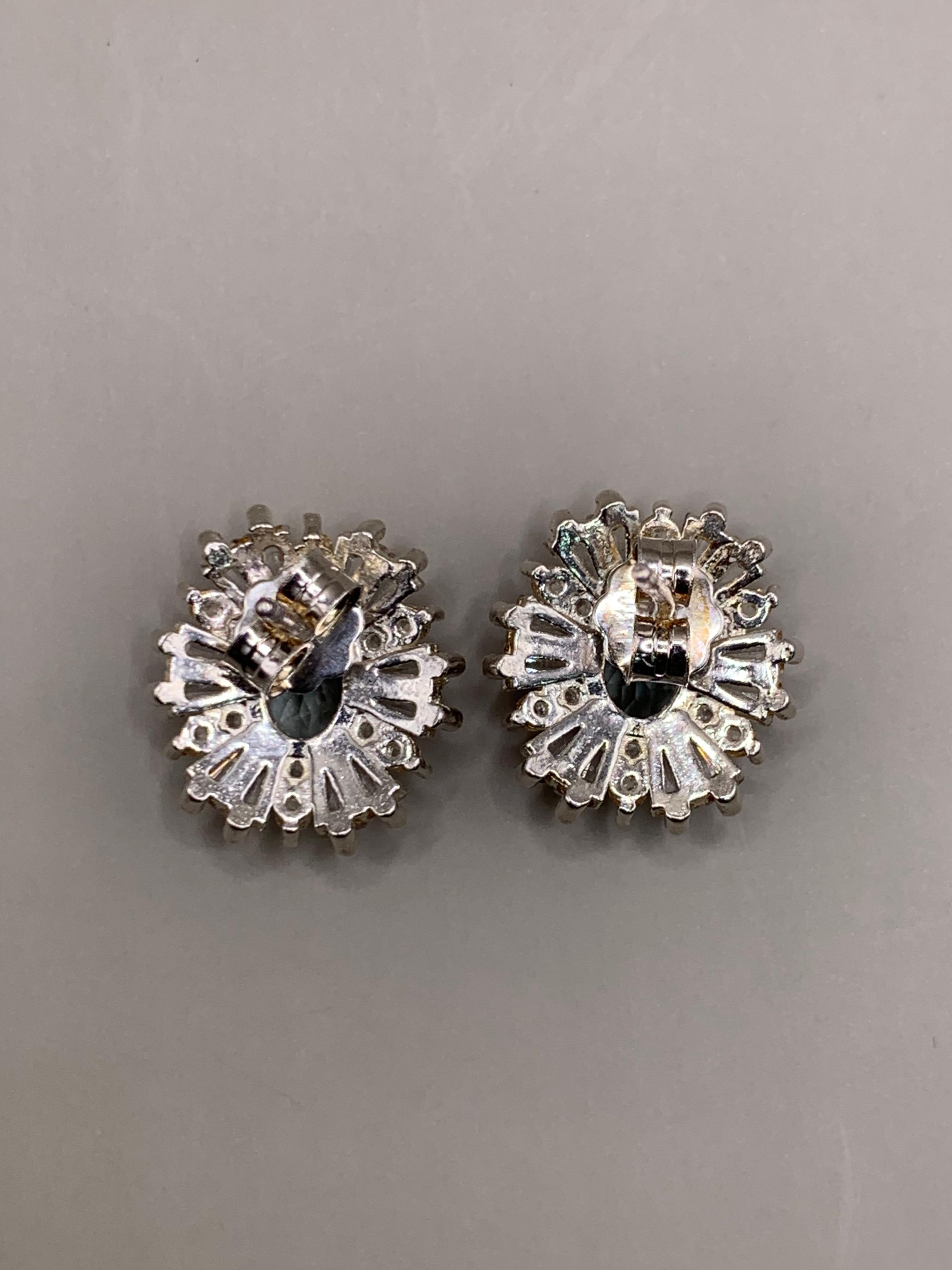 Swiss Topaz Earrings in Silver