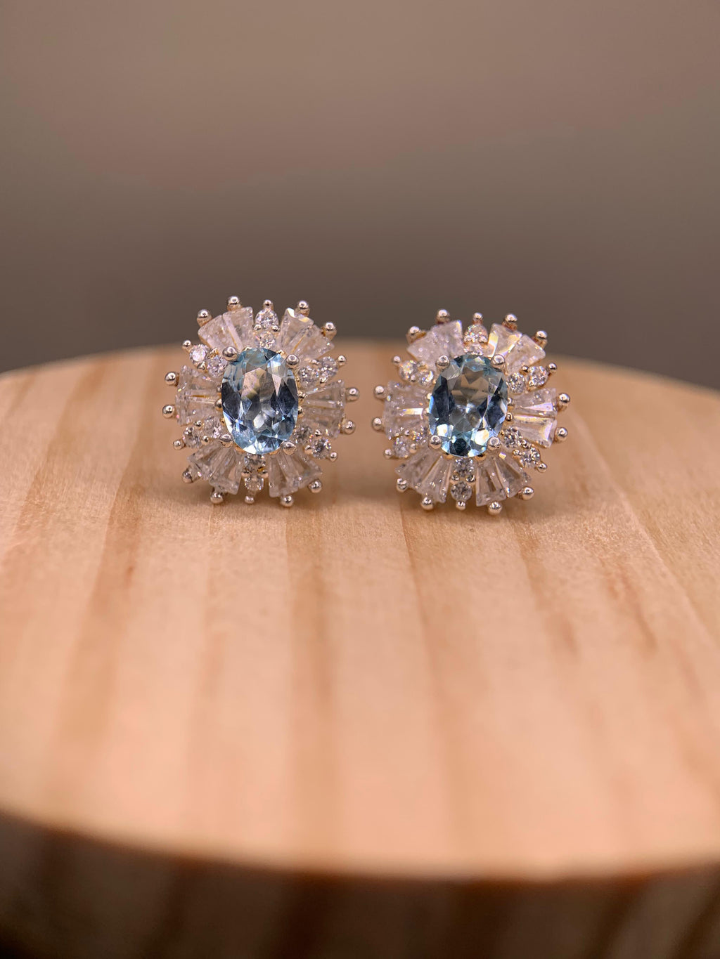 Swiss Topaz Earrings in Silver