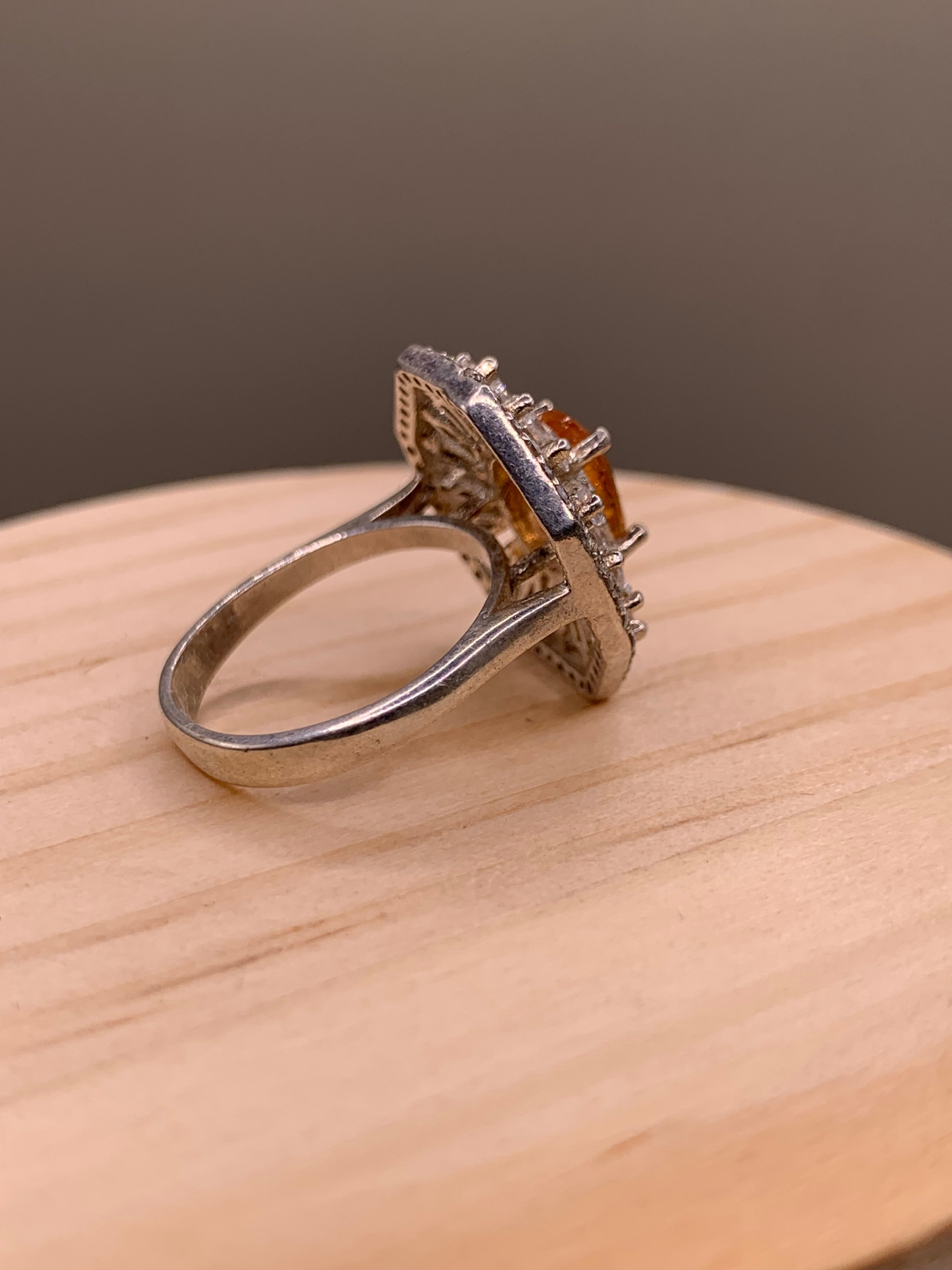 Hessonite Garnet ring