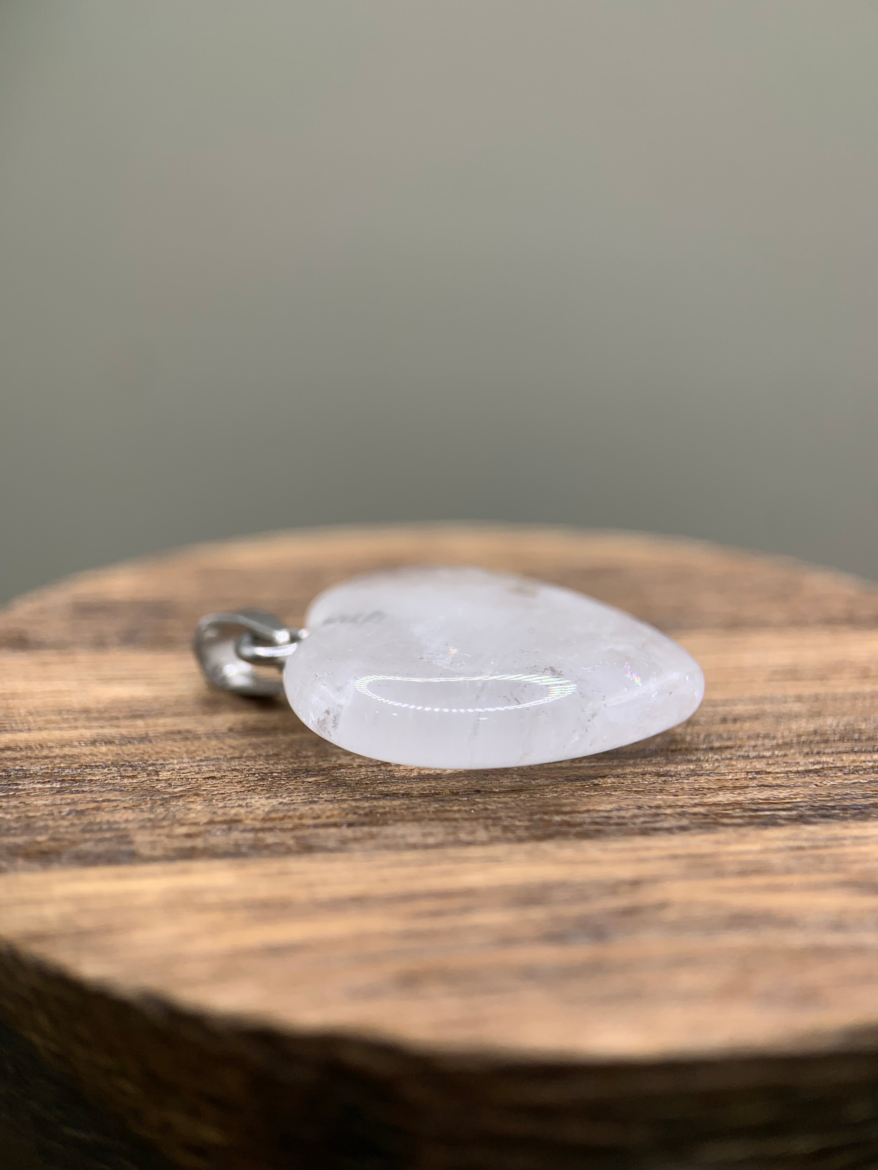 Quartz / Dur-e-Najaf heart pendant