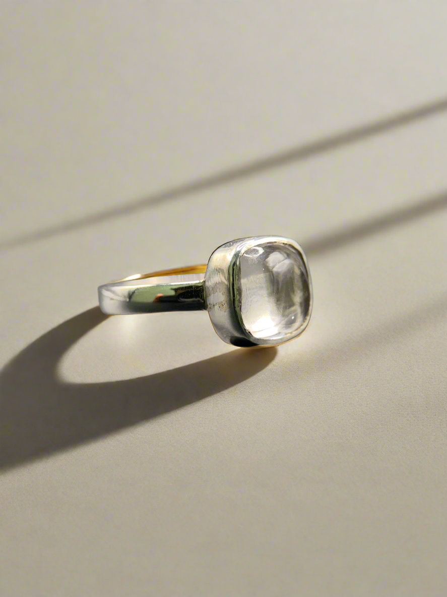 Quartz / Dur-e-Najaf Ring in Silver