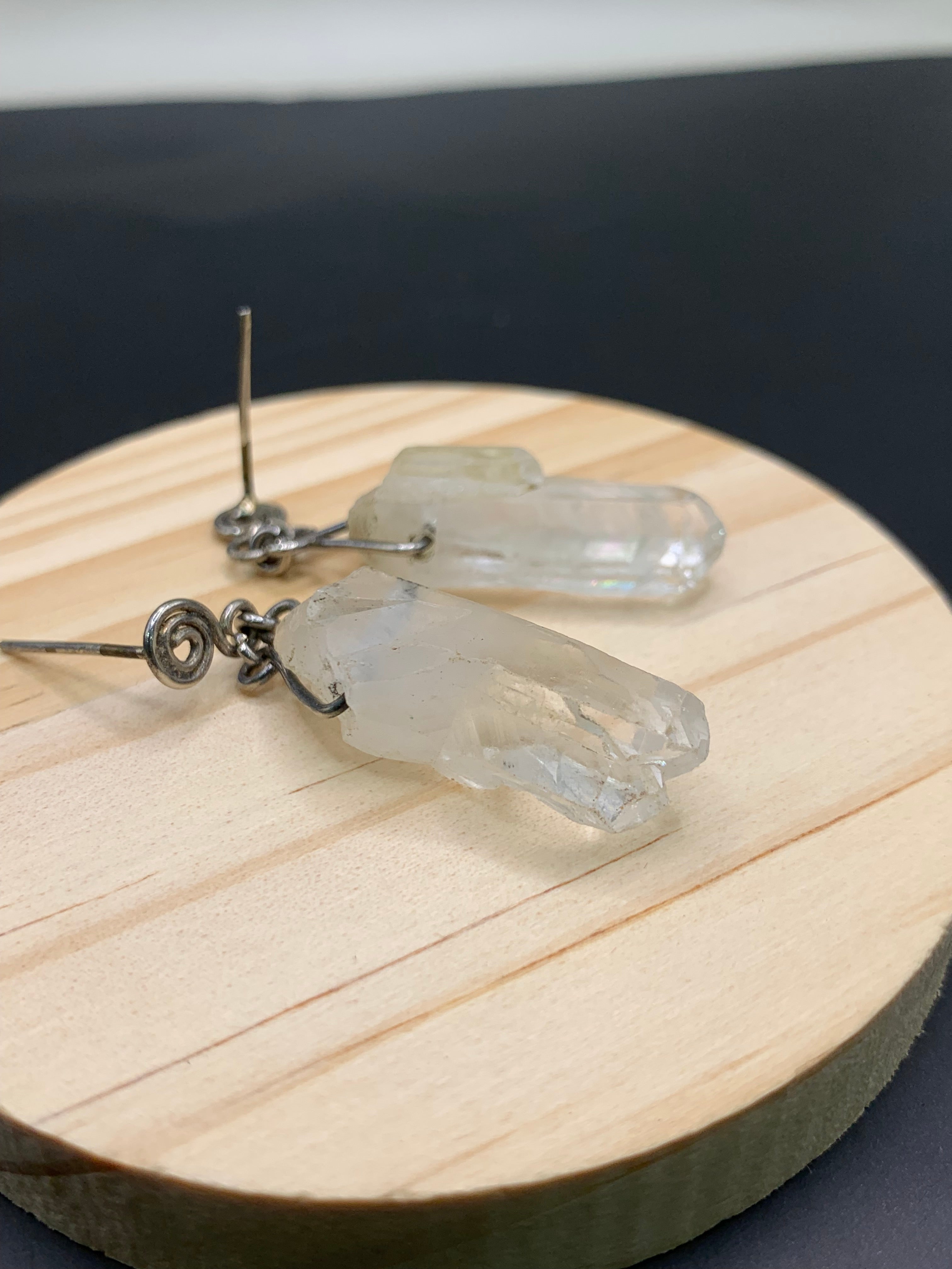 Quartz earrings