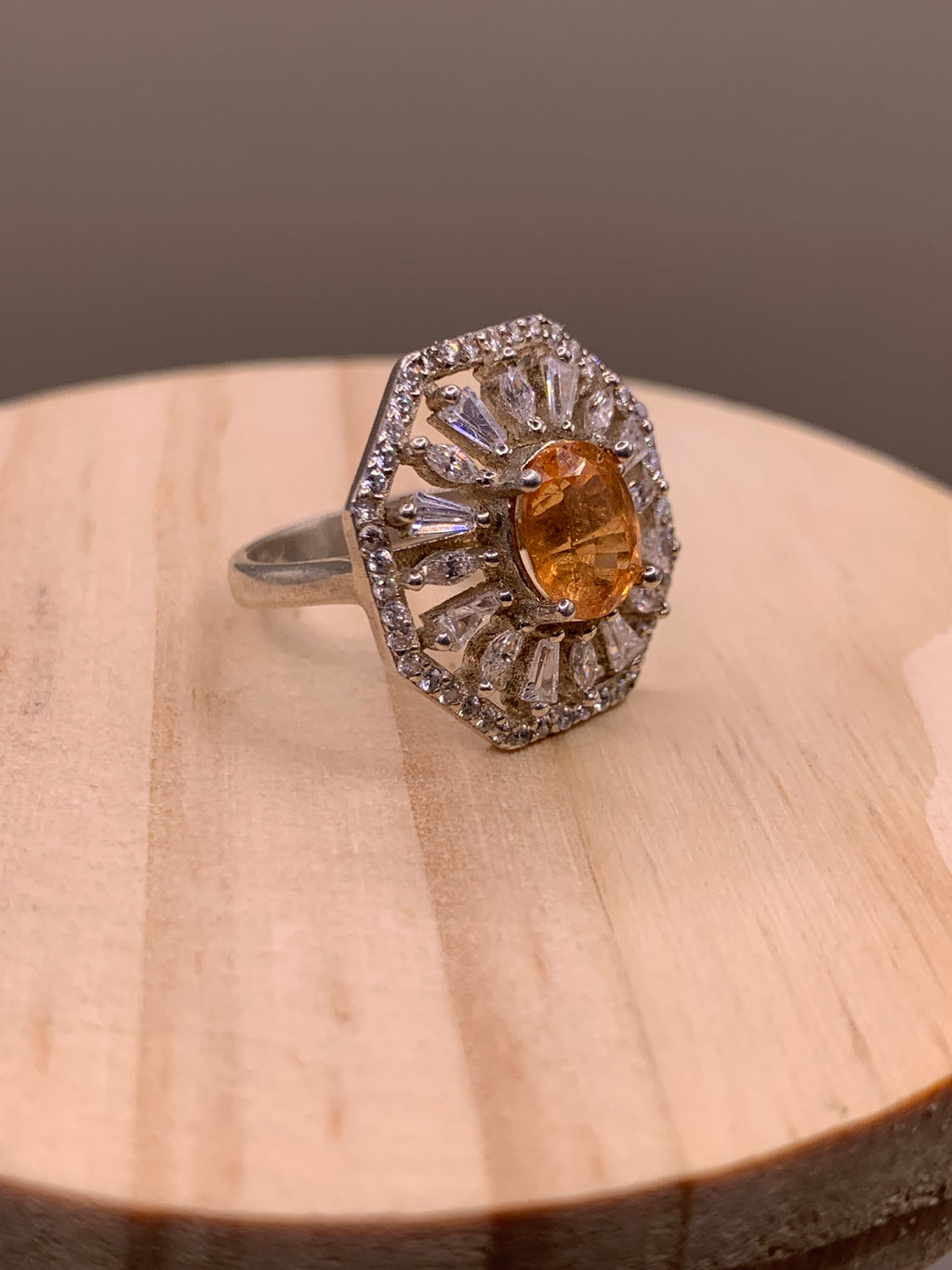 Hessonite Garnet ring
