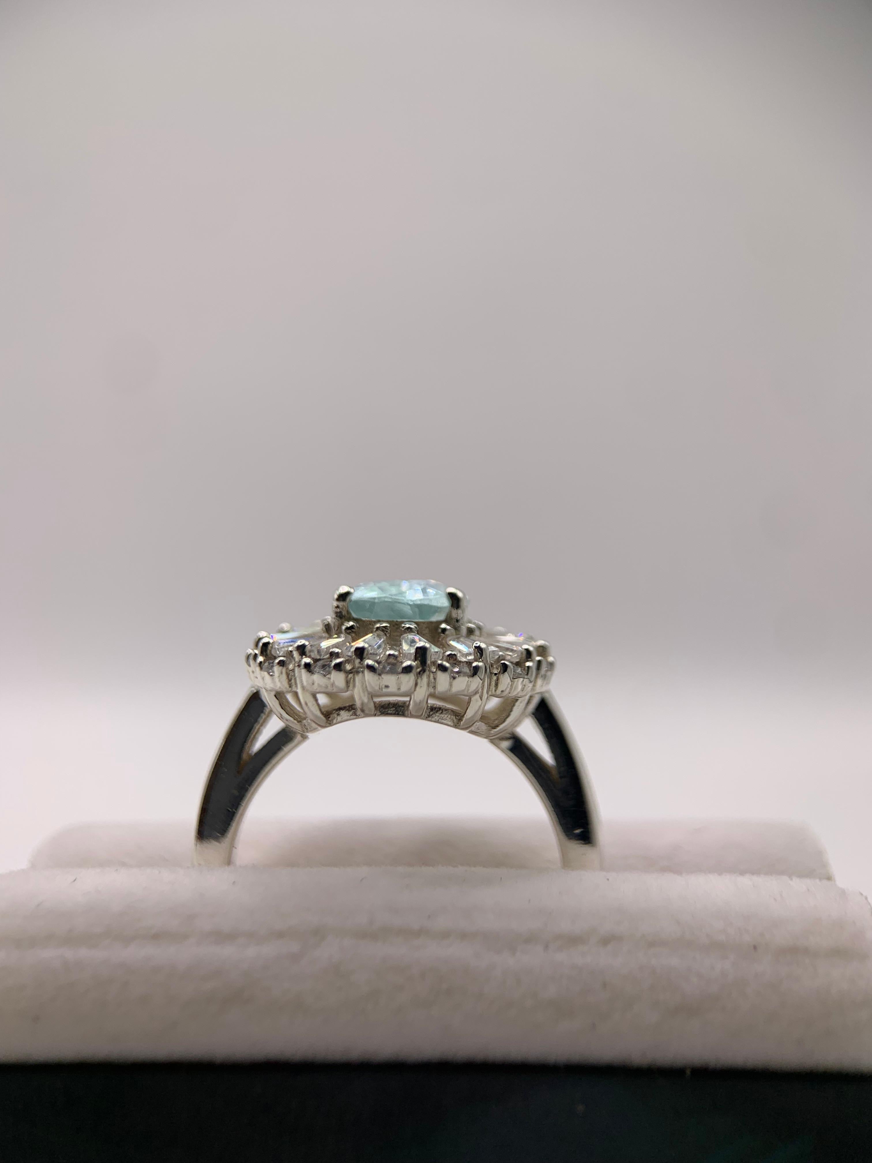 Aquamarine Ring in Silver