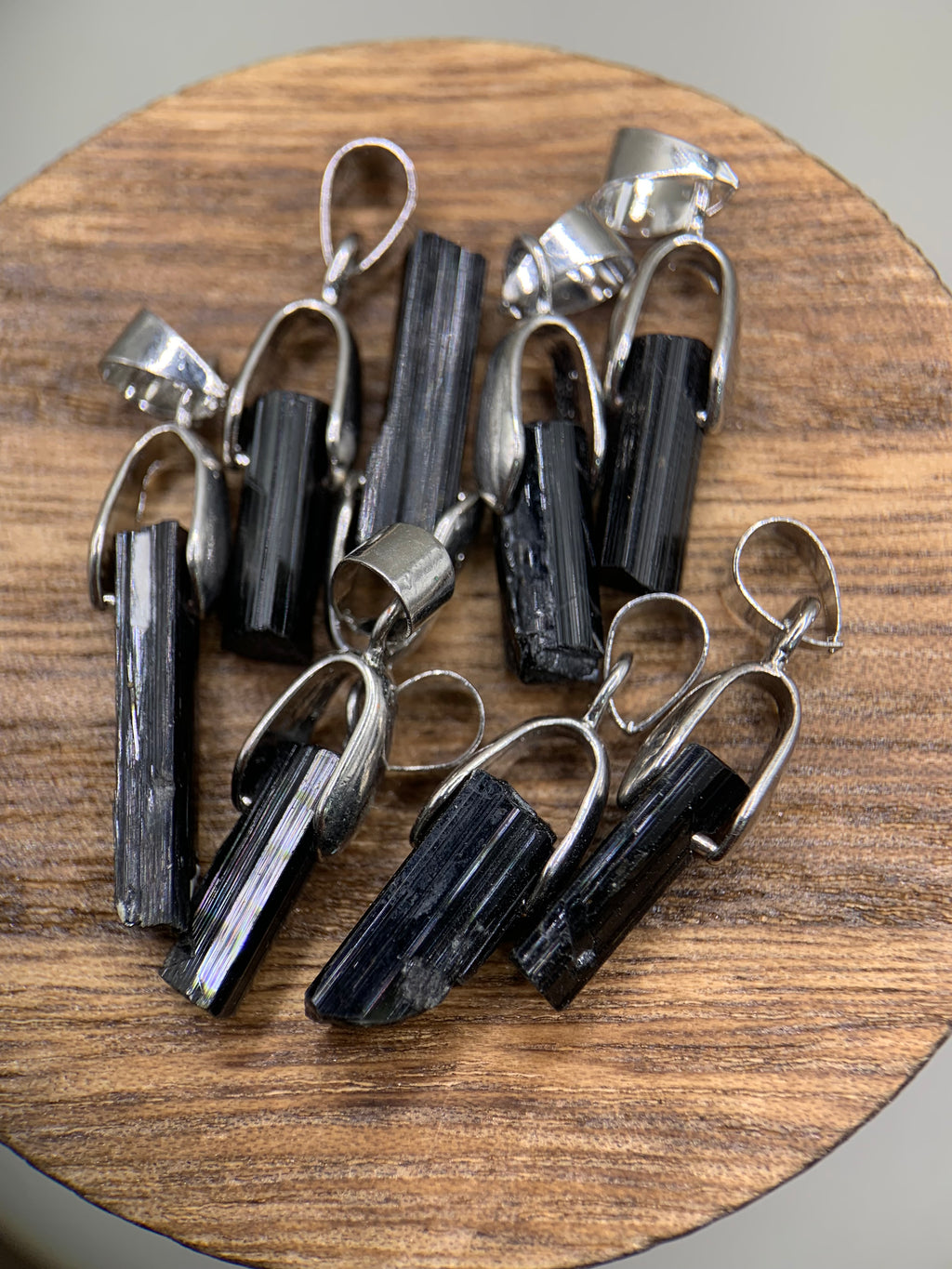 Black tourmaline pendants