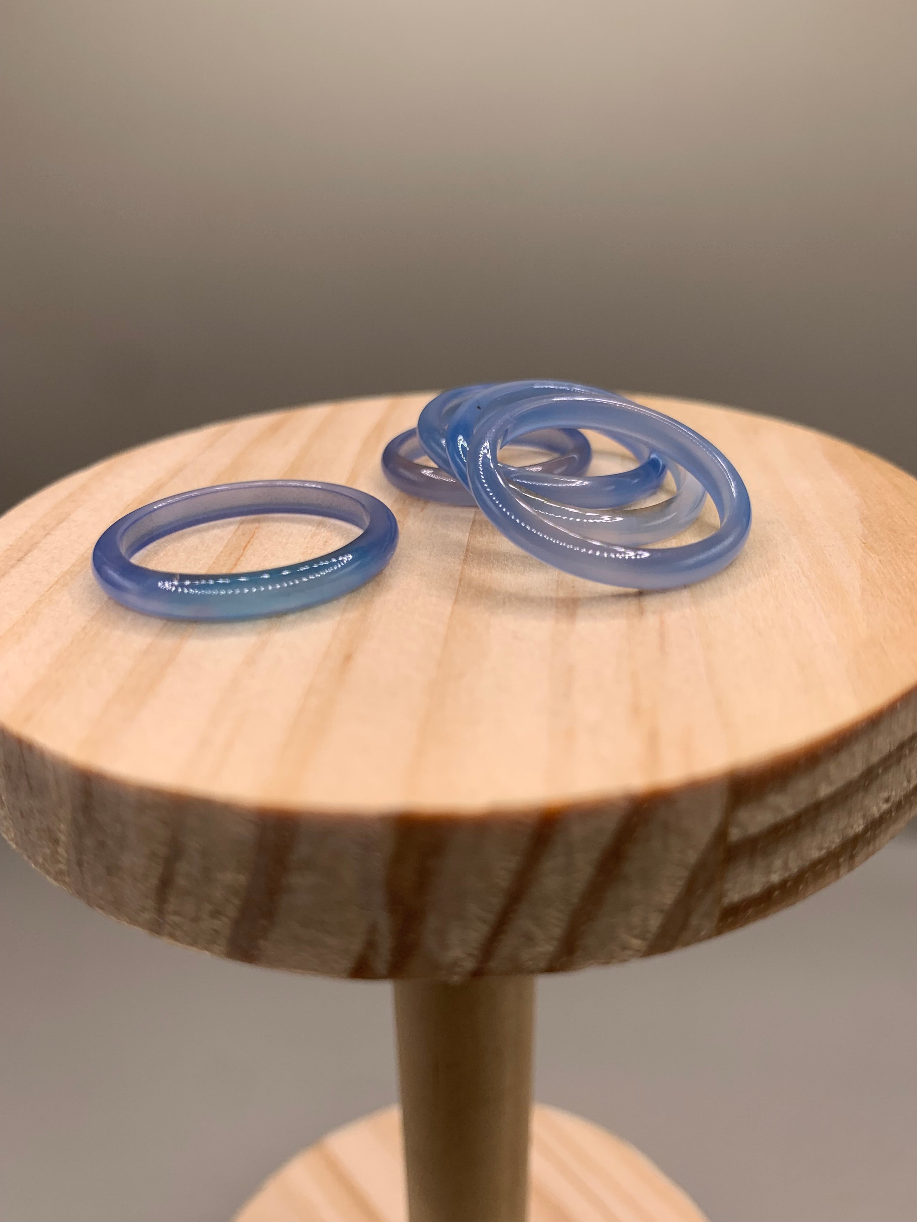 Blue Agate Stone Rings