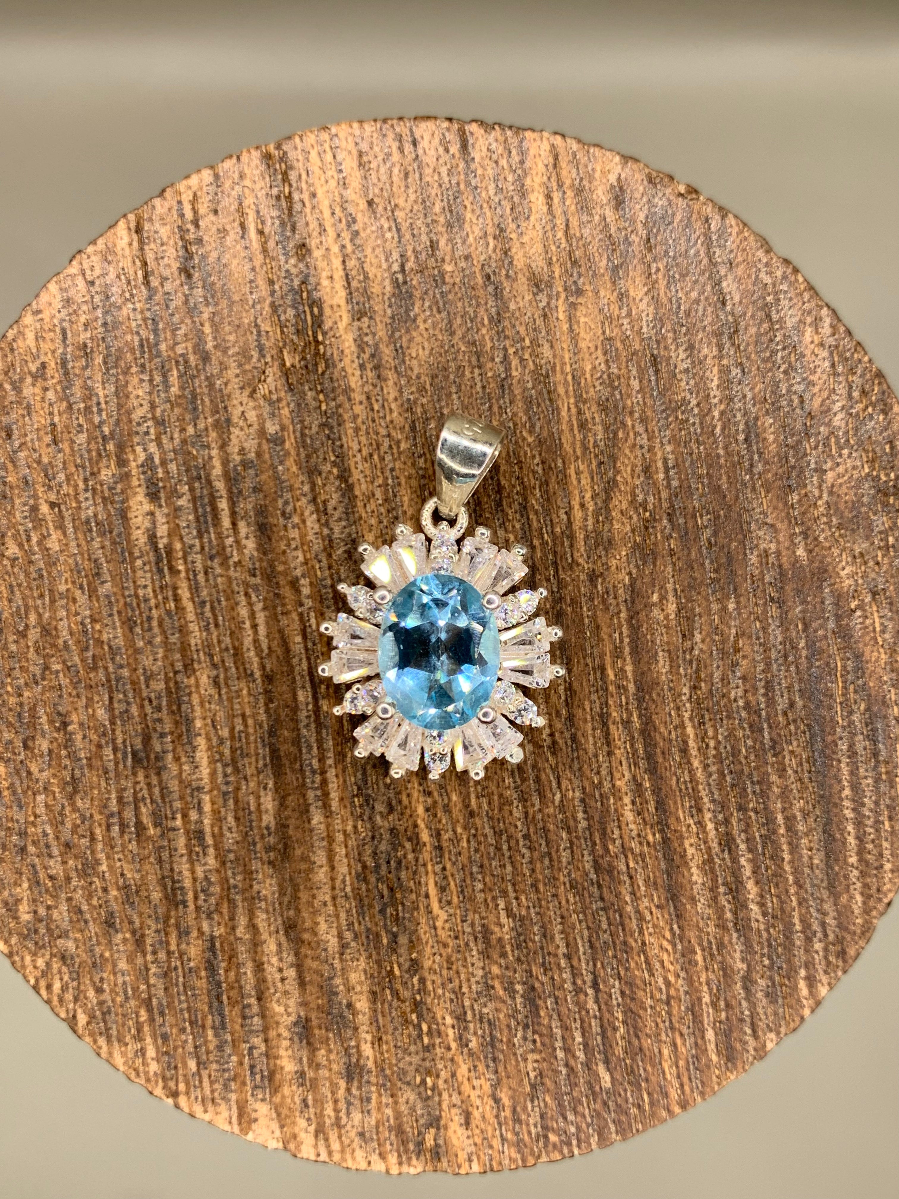 Blue Topaz Pendant