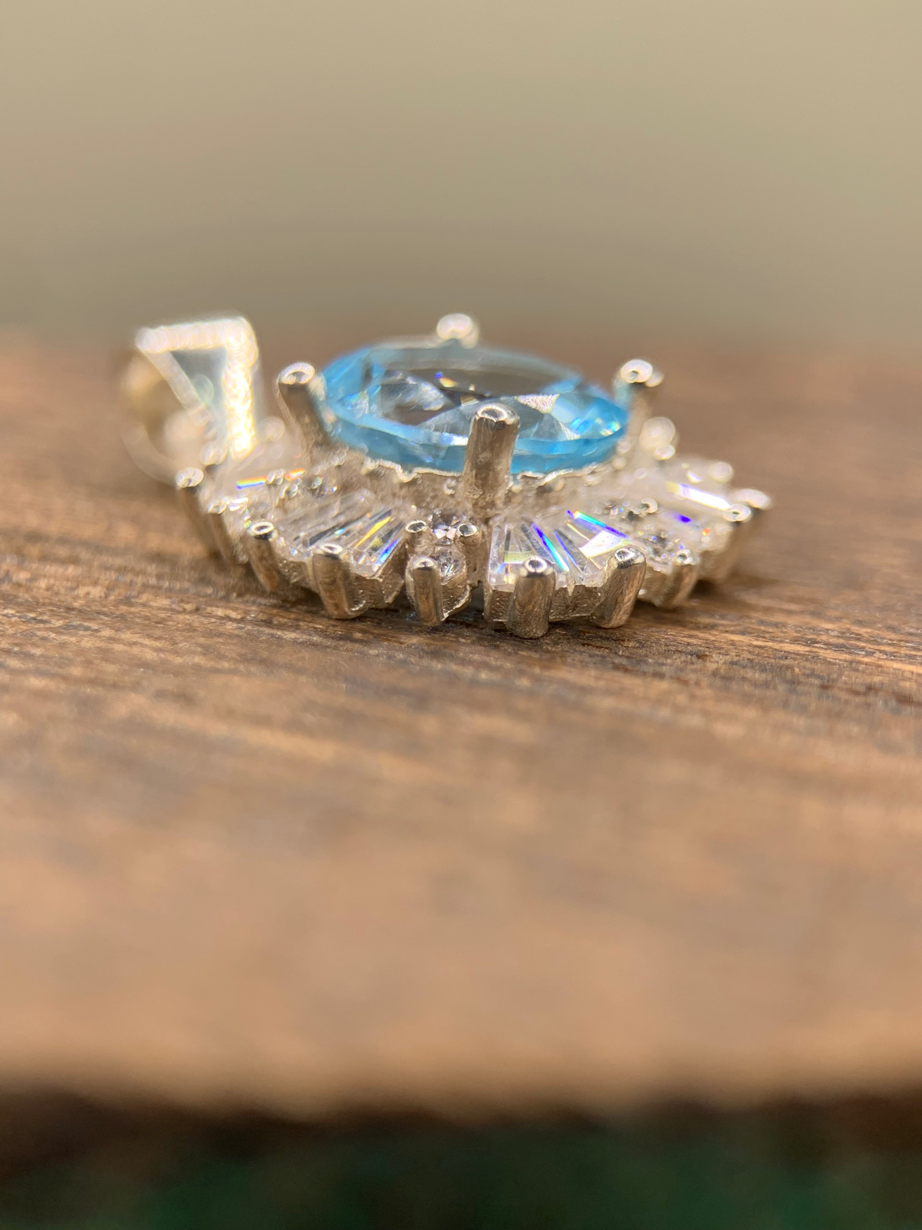 Blue Topaz Pendant