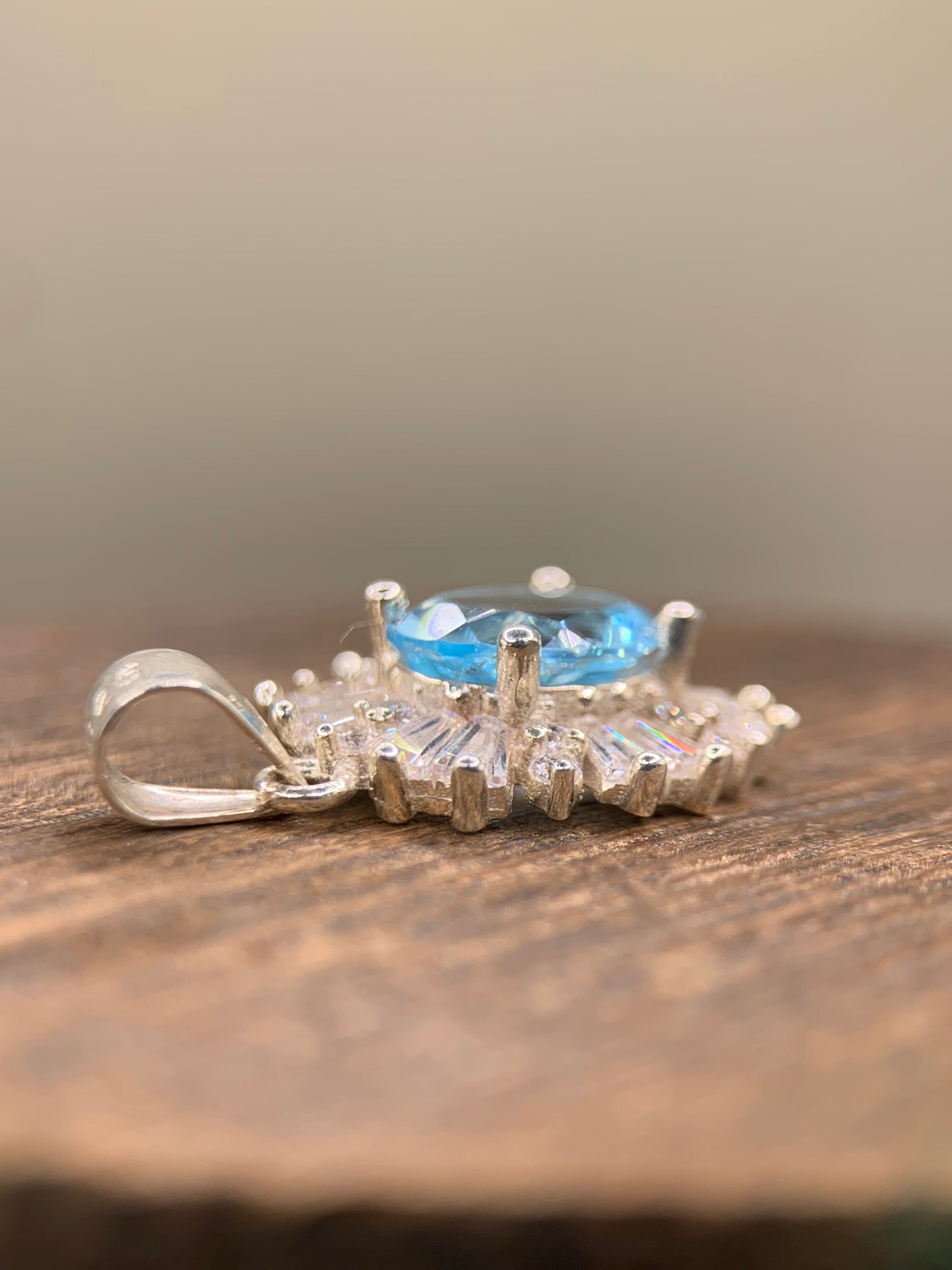 Blue Topaz Pendant