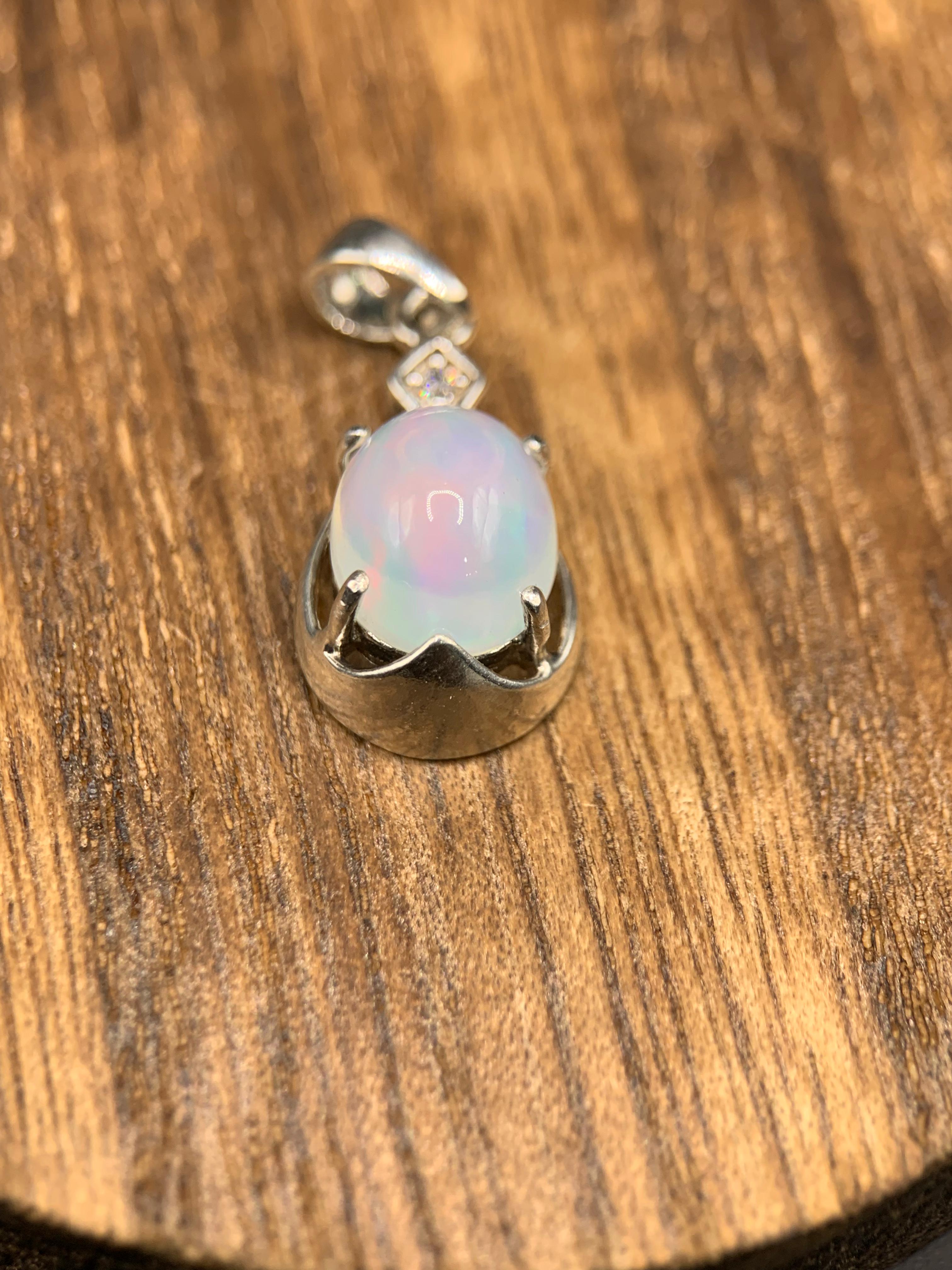 Opal Pendant in Silver