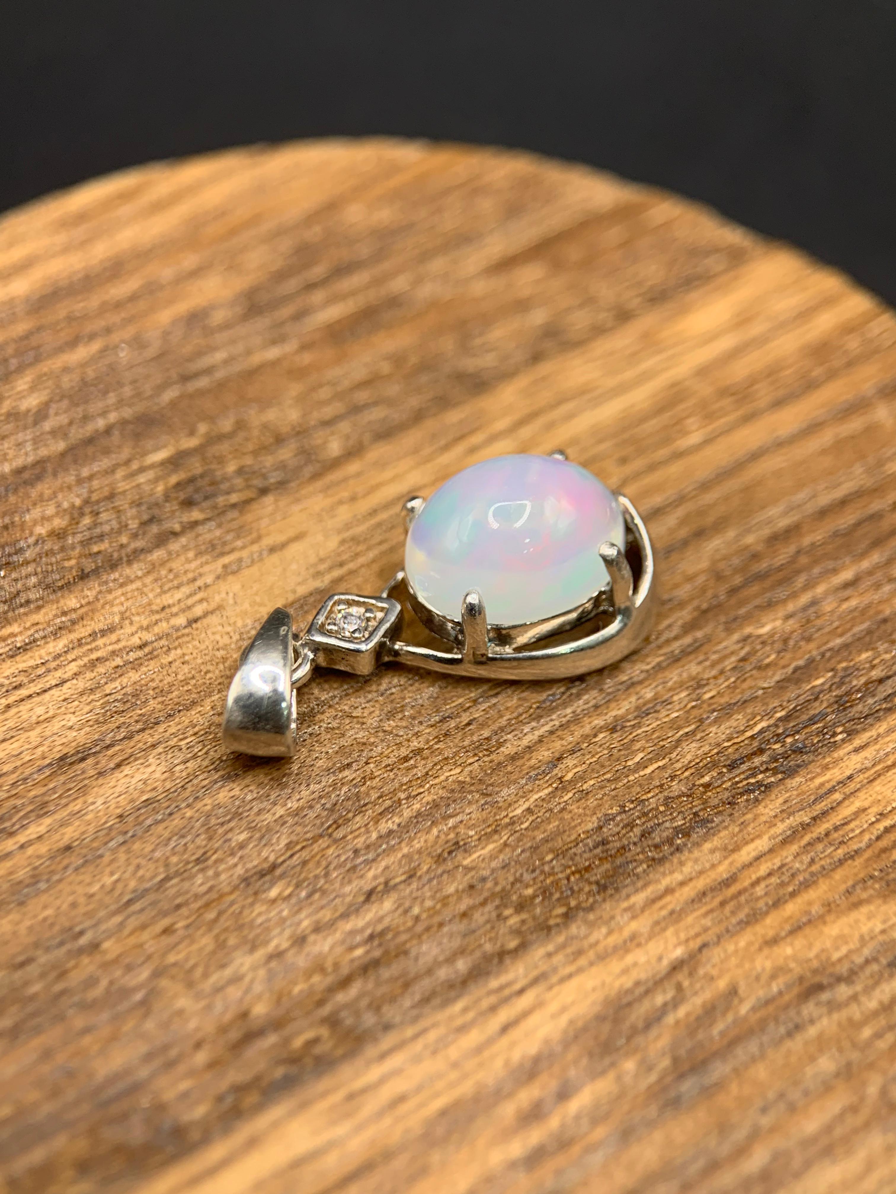 Opal Pendant in Silver